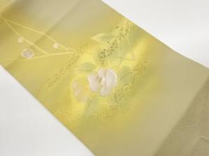 金彩椿に梅模様刺繍名古屋帯